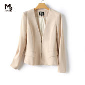 品牌断码 中长款 清仓 品牌小西装 大码 M2女装 女春秋修身 职业外套
