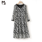 收腰显瘦气质复古法式 长裙女 M2中长款 2021新款 品牌断码 清仓