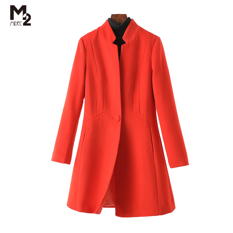 M2羊毛毛呢长款休闲外套