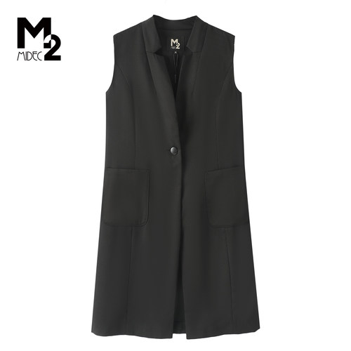 M2春秋女西装马甲一粒扣显瘦