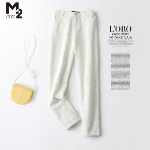 品牌折扣裤 休闲裤 子女春秋轻奢直筒时尚 大码 气质洋气修身 M2女装