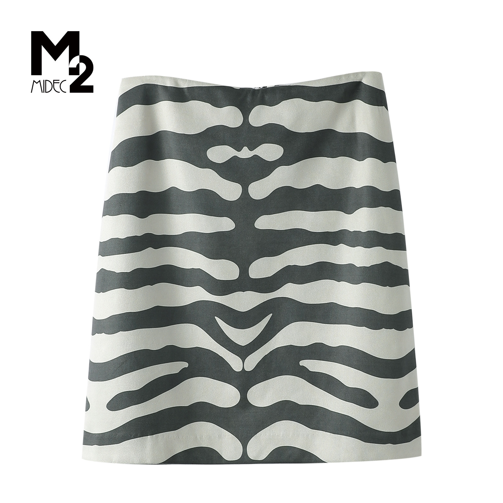 M2折扣店斑马纹休闲百搭显瘦包臀短裙设计感半身裙,女装/女士精品,半身裙,淘宝优惠券,粉丝福利购,淘宝优惠卷