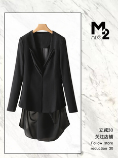 M2折扣店风衣中长款春秋气质大气洋气时尚修身大码女士西装外套