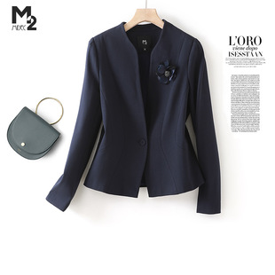 2023春秋新款 西装 气质黑色修身 小个子女士短款 外套女 大码 M2女装