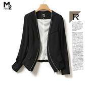 品牌折扣韩版 中长款 小西装 M2女装 女春秋气质修身 大码 经典 职业外套