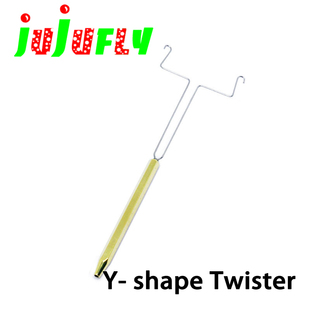 飞钓毛钩 飞蝇钩绑制工具 Y型手柄绞线器 铜质 Dubbing 纺线器