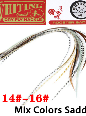 飞蝇钓专业毛钩绑制材料 美国进口公鸡蓑毛 细长saddle hackle
