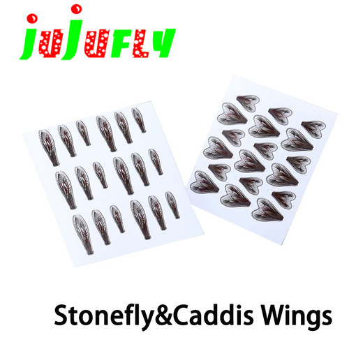 飞钓钩 飞蝇饵 仿真昆虫翅膀Caddis石蛾&石蝇翅膀Stonefly 36只装
