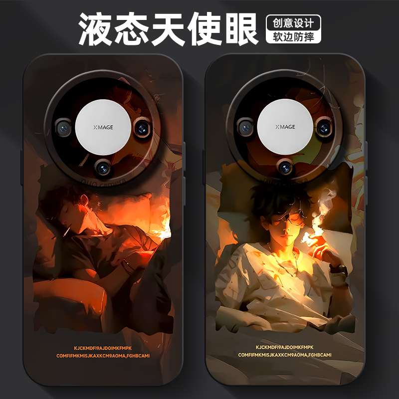 适用于华为mate60手机壳50Pro美式男孩40潮牌卡通30液态硅胶软壳20防摔魅特epro男ma外壳新款网红保护套