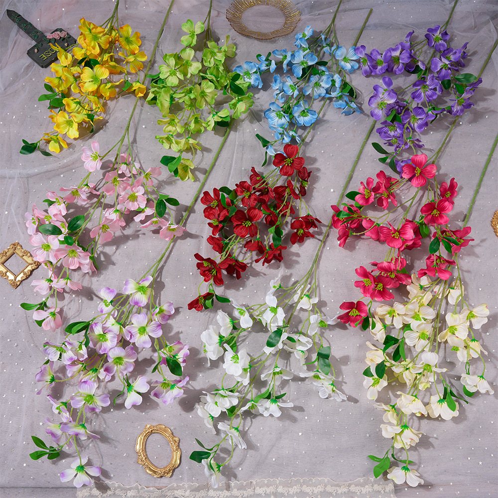 四照花假花仿真花婚庆礼堂地排路引用花家居高级感成品装饰
