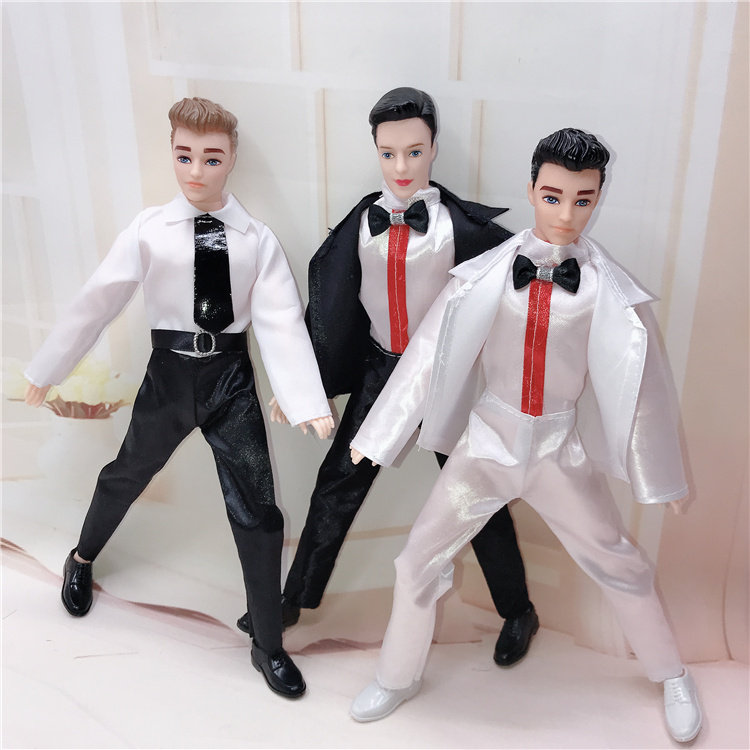 儿童玩具娃娃衣服公主男朋友新娘婚庆摆件男娃娃衣服儿童玩具