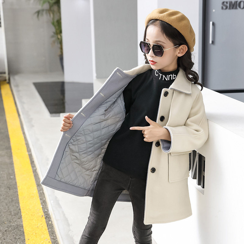 Western style Fur coat Autumn and winter 2019 new pattern children Little Girl winter Woollen cloth overcoat Korean Editionin the Children/Baby/Family fitted , Coat/Jacket/Overcoat , Coat  category - from Buy2taobao.com to provide professional Taobao agent buy service
