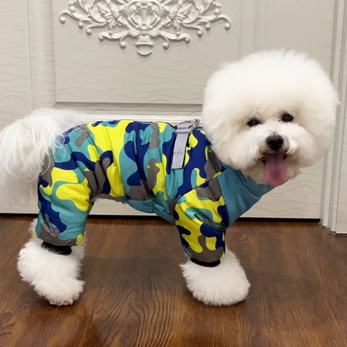 三防狗衣服小型犬比熊四脚棉衣