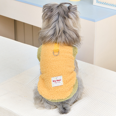 2025新款狗狗衣服秋冬季小型幼犬雪纳瑞比熊泰迪可牵引米粒绒背心