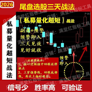 2026私募超短线尾盘选股公式