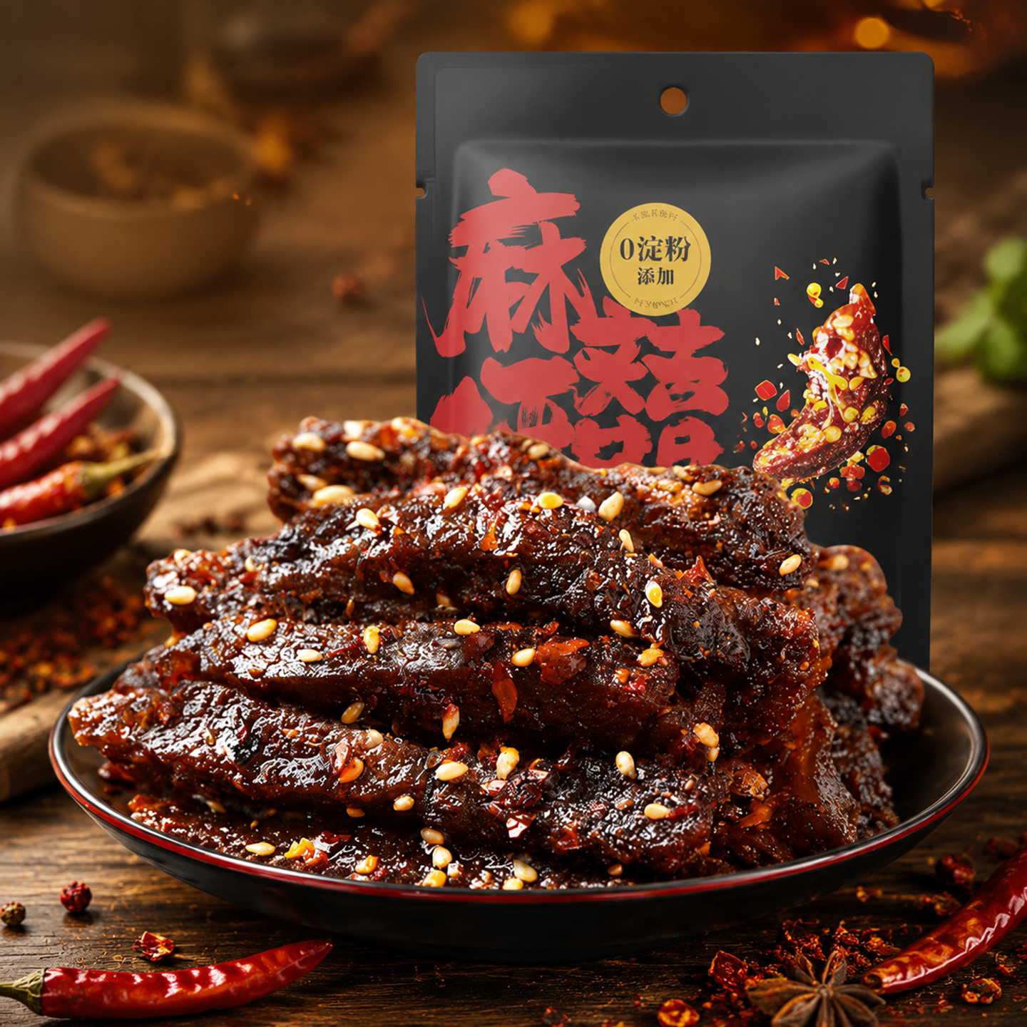 谭八爷麻辣牛肉条正宗四川特产零食休闲小吃即食熟食冷吃袋装香辣