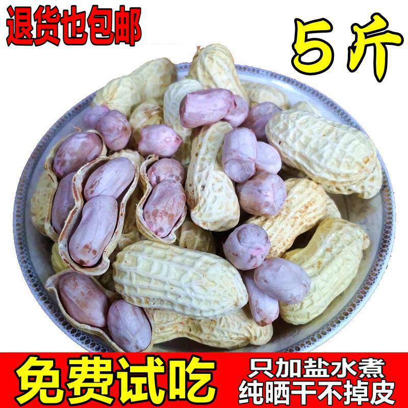 鲜挖九目水煮晒干花生原味盐煮儿时下酒零食