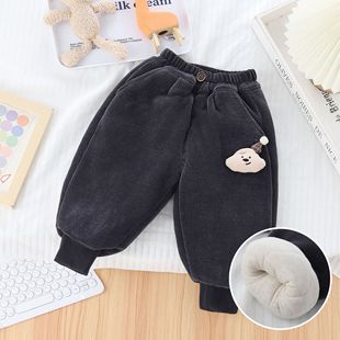 子 大pp婴儿加厚儿童裤 宝宝三层夹棉裤 一条过冬男女童休闲外穿冬季