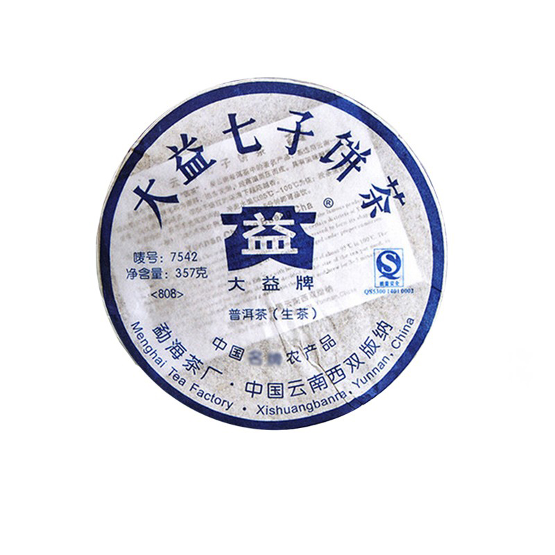 大益茶7542生茶（2008年）普洱茶生茶饼357g七子饼茶批次随机