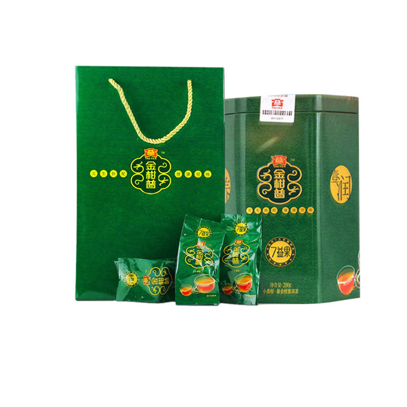 大益新会小青柑普洱 7益果 金柑普云南普洱熟茶陈皮柑普茶叶200g,茶,普洱,淘宝优惠券,粉丝福利购,淘宝优惠卷