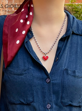 余景天刘宇同款项链意大利OG个性饰品爱心珠链原创情侣款情侣礼物