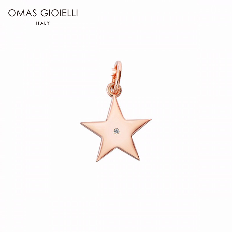 吊坠饰品数字银镀金镶钻原创星星