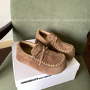 潼潼TONG复古全包厚底勃肯豆豆鞋女2026春新款真皮增高一脚蹬单鞋