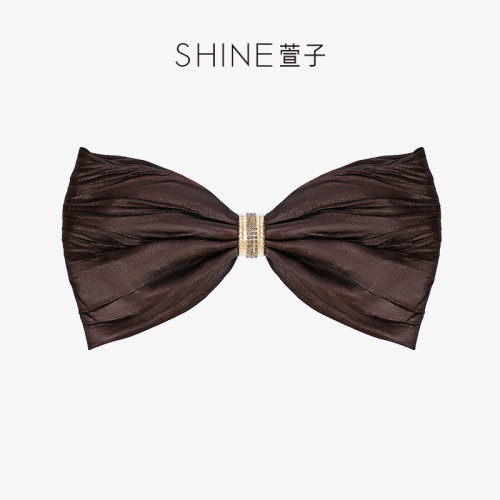 SHINE萱子褶皱大蝴蝶结横夹