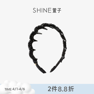 SHINE萱子饰品优雅精致手工串珠齿梳发卡奢华发箍设计感发饰