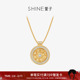 SHINE萱子饰品拉丝古法金系列精致奢华罗盘套链新中式 毛衣链长链