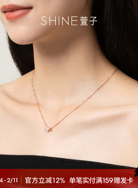 金色爱心银饰项链百搭时尚