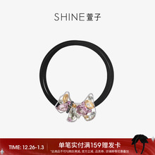 SHINE萱子饰品卡通狗狗发绳动物盘发发圈简约高弹耐用生日礼物