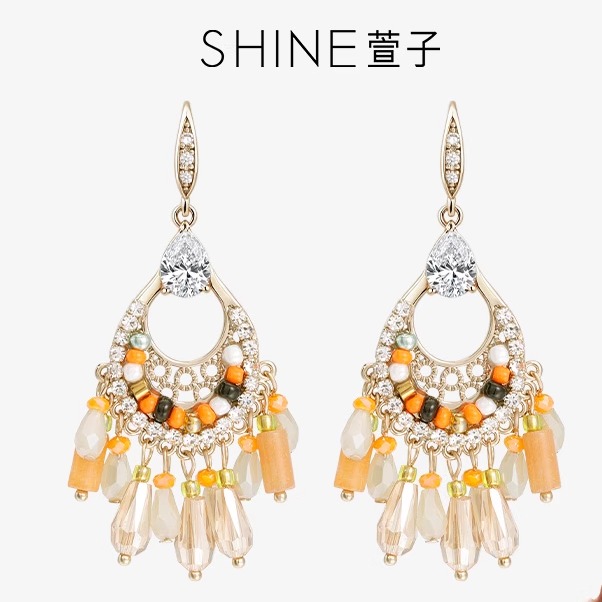 SHINE萱子原野牧歌民族风耳钩