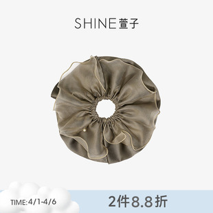 SHINE萱子饰品轻纱绿影系列优雅氛围感大肠发圈女2026春夏发绳