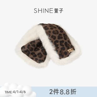 SHINE萱子饰品豹富女孩系列复古豹纹三角抓夹甜美时髦
