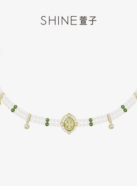 SHINE丁香花珍珠choker套链