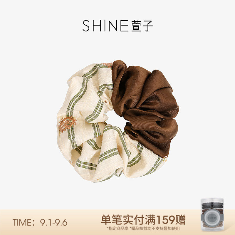 SHINE萱子优雅复古拼接发圈图片