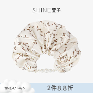 SHINE萱子饰品秋叶织梦系列优雅气质云朵发圈珍珠发绳女印花发饰