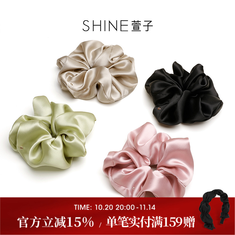 SHINE萱子优雅气质真丝发圈