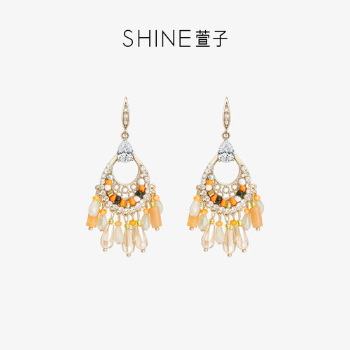 SHINE萱子原野牧歌民族风耳钩