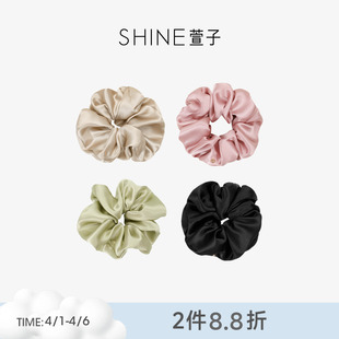 SHINE萱子饰品真丝发圈慵懒感大肠发圈真丝发圈不伤发早春配色