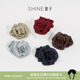 SHINE萱子饰品小花苞系列优雅甜美发圈复古缎面花朵发绳生日礼物