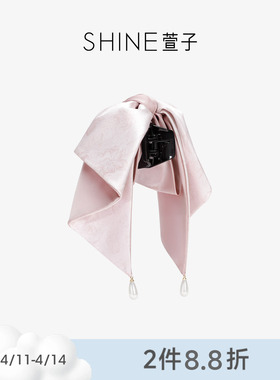 SHINE萱子饰品海棠系列花朵印花抓夹女气质缎面发夹早春配色