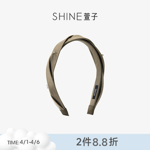 SHINE萱子饰品轻纱绿影系列简约百搭编织发箍质感奢华发卡发饰