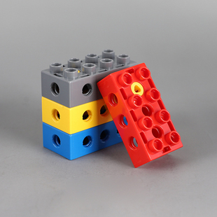 大颗粒积木配件45002百变机械2x4三孔螺丝孔砖散件儿童拼装 玩具