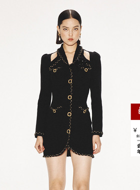 【明星同款】lefame拉飞姆复古港风连衣裙