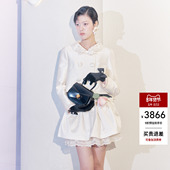 玫瑰盘绣丝毛短外套女冬 新款 Angelababy同款 lefame拉飞姆春季