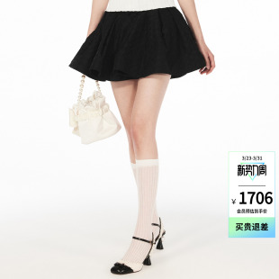 宫廷风蝴蝶结提花A字半身裙短裙女 时尚 lefame拉飞姆2026夏季 新款