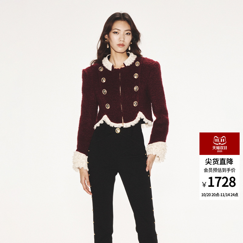 lefame法式名媛双排扣外套