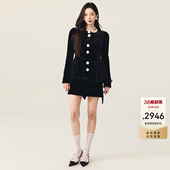 时尚 lefame拉飞姆2025冬季 宫廷风丝绒外套上衣女 迪丽热巴同款